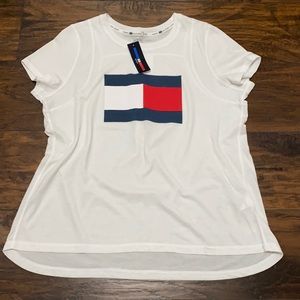 NWT Tommy Hilfiger Sport white loose relaxed tee L